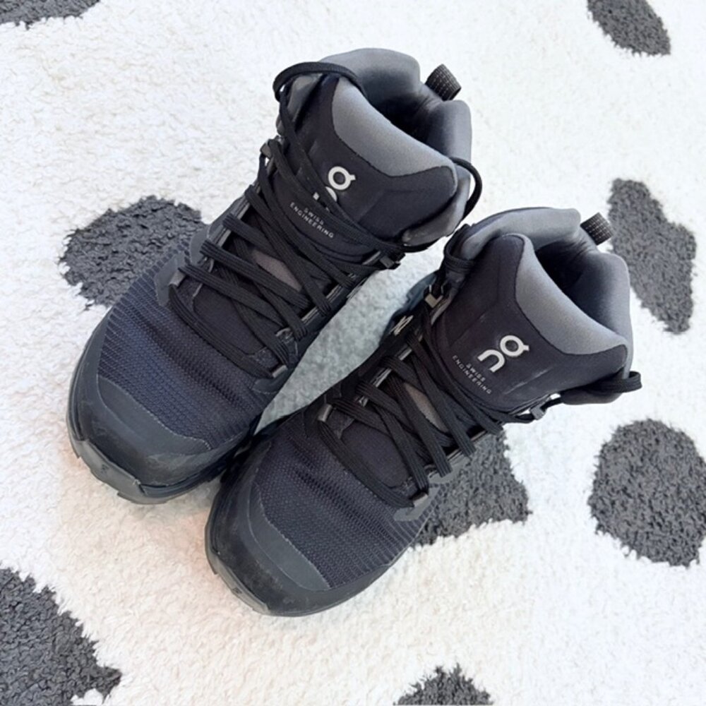 On Cloudrock 2 $220 Womens US Size 5 Black Waterproof All Terrain Hiking Boots - Picture 5 of 15